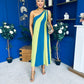 Valentina One Shoulder Midi Dress Lime