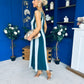 Valentina One Shoulder Midi Dress Teal