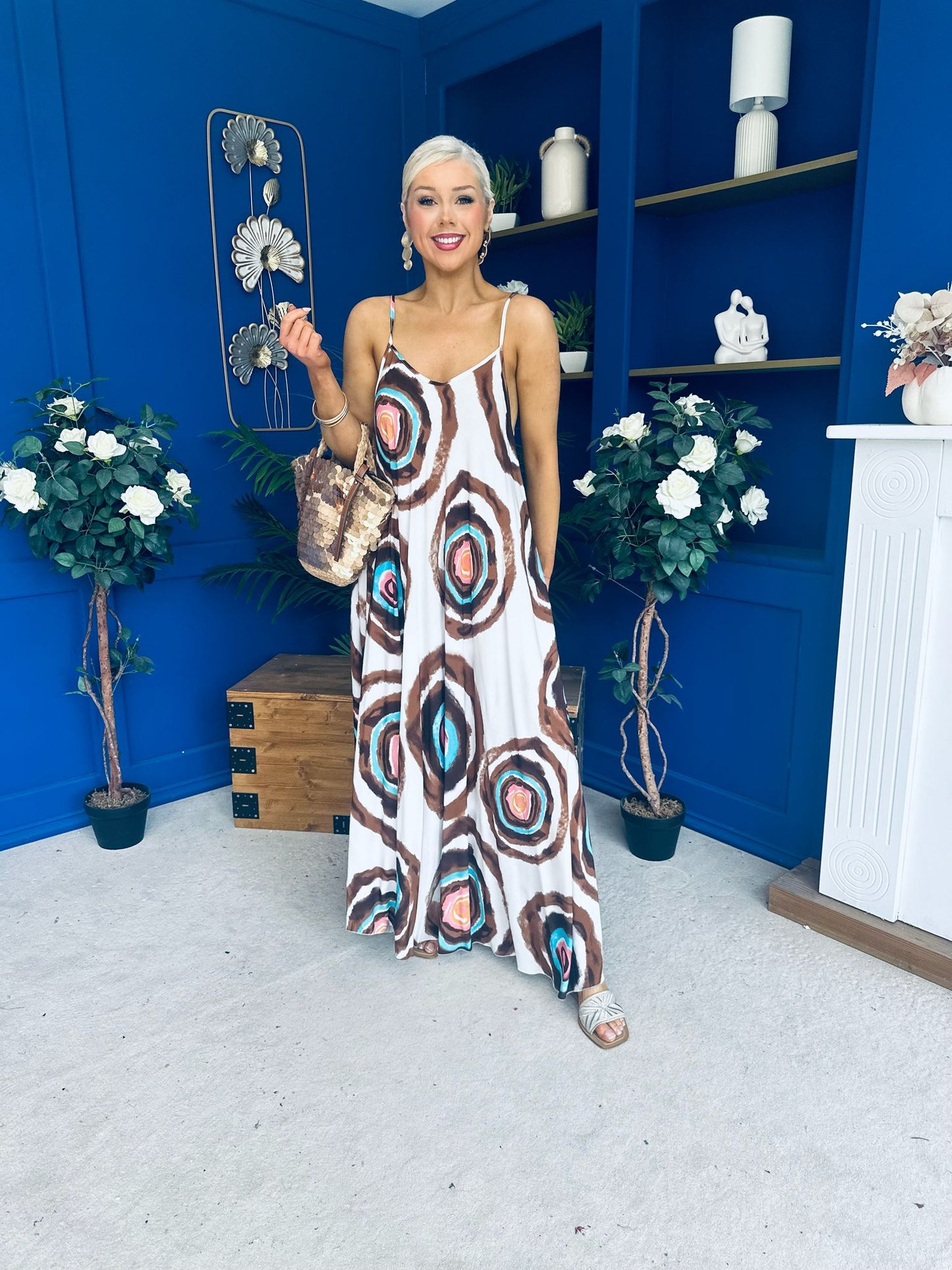 Lynette Para Maxi Dress Dress Cream