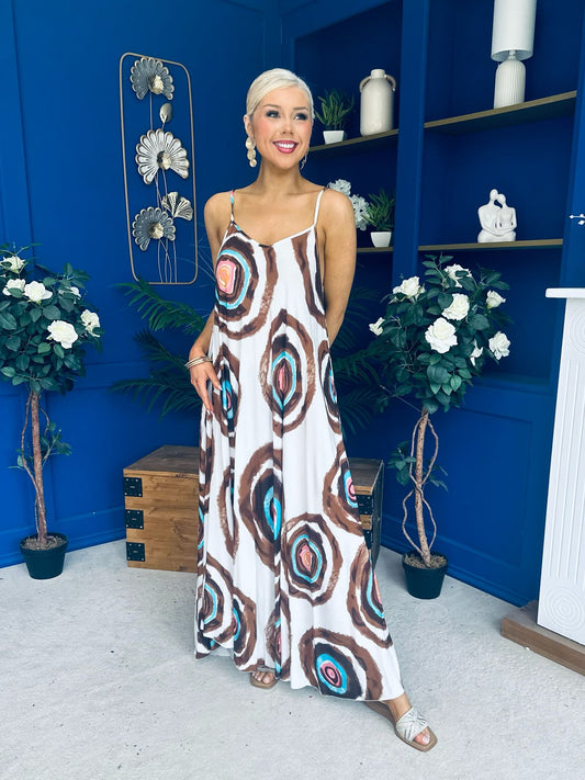Lynette Para Maxi Dress Dress Cream