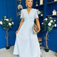 Lorna Embellished Sleeve Maxi Dress Blue