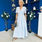 Lorna Embellished Sleeve Maxi Dress Blue