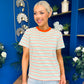 Poppi Casual Striped T-Shirt Amber