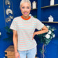 Poppi Casual Striped T-Shirt Amber