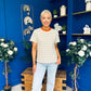 Poppi Casual Striped T-Shirt Amber