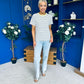 Poppi Casual Striped T-Shirt Blue