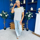 Poppi Casual Striped T-Shirt Blue