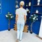 Poppi Casual Striped T-Shirt Blue