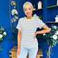 Poppi Casual Striped T-Shirt Blue