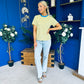 Poppi Casual Striped T-Shirt Yellow