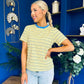 Poppi Casual Striped T-Shirt Yellow