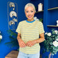 Poppi Casual Striped T-Shirt Yellow