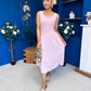 Amanda Detailed Midi Dress Baby Pink