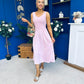 Amanda Detailed Midi Dress Baby Pink