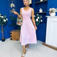 Amanda Detailed Midi Dress Baby Pink