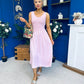 Amanda Detailed Midi Dress Baby Pink