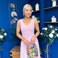 Amanda Detailed Midi Dress Baby Pink