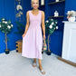 Amanda Detailed Midi Dress Baby Pink