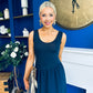 Amanda Detailed Midi Dress Navy
