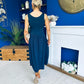 Amanda Detailed Midi Dress Navy