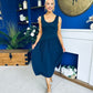 Amanda Detailed Midi Dress Navy