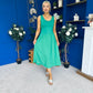 Amanda Detailed Midi Dress Emerald