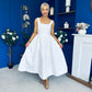 Miranda Square Neck Detailed Midi Dress White