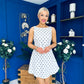 Eilish Bow Detail Mini Dress Polka Cream