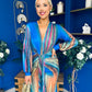 River Plunge Neck Maxi Dress Blue