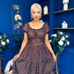 Blaine Detailed Bardot Midi Dress Polka Coco