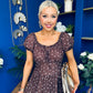 Blaine Detailed Bardot Midi Dress Polka Coco
