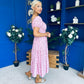 Blaine Detailed Bardot Midi Dress Polka Pink