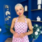 Adison Halterneck Midi Dress Coco Polka Pink