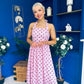 Adison Halterneck Midi Dress Coco Polka Pink
