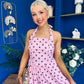 Adison Halterneck Midi Dress Coco Polka Pink