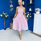 Adison Halterneck Midi Dress Coco Polka Pink