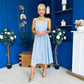 Adison Halterneck Midi Dress Coco Polka Blue