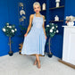 Adison Halterneck Midi Dress Coco Polka Blue