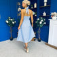 Adison Halterneck Midi Dress Coco Polka Blue