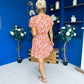 Laura Button Detail Mini Dress Floral Amber
