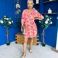 Amber Para Mini Dress Dress Printed Coral
