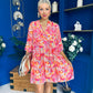 Amber Para Mini Dress Dress Printed Coral