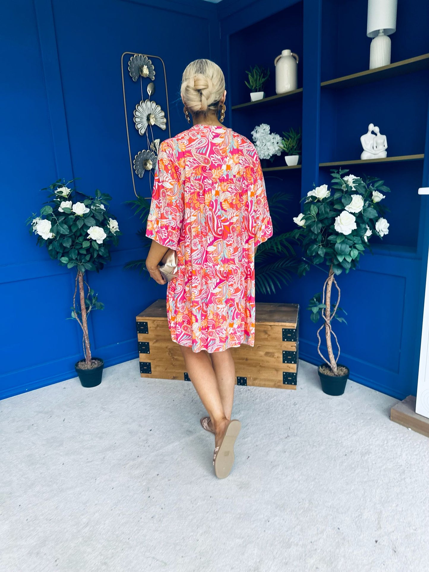 Amber Para Mini Dress Dress Printed Coral