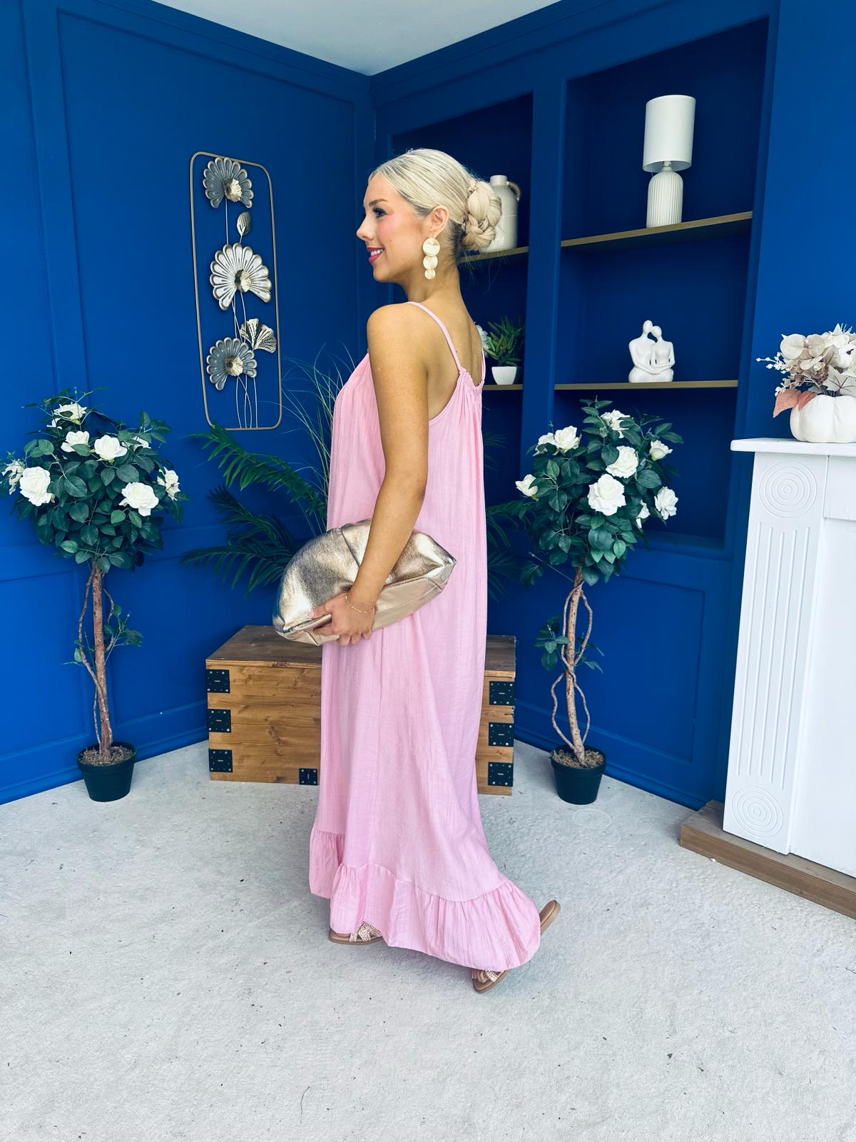 Ashley Beaded Para Maxi Dress Dress Pink