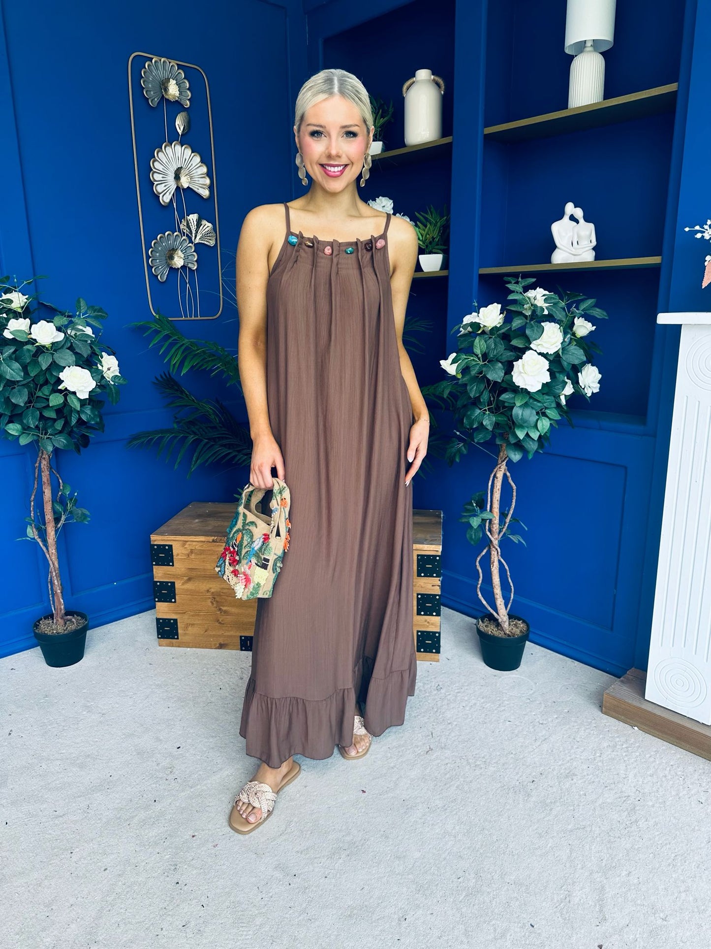 Ashley Beaded Para Maxi Dress Dress Coco