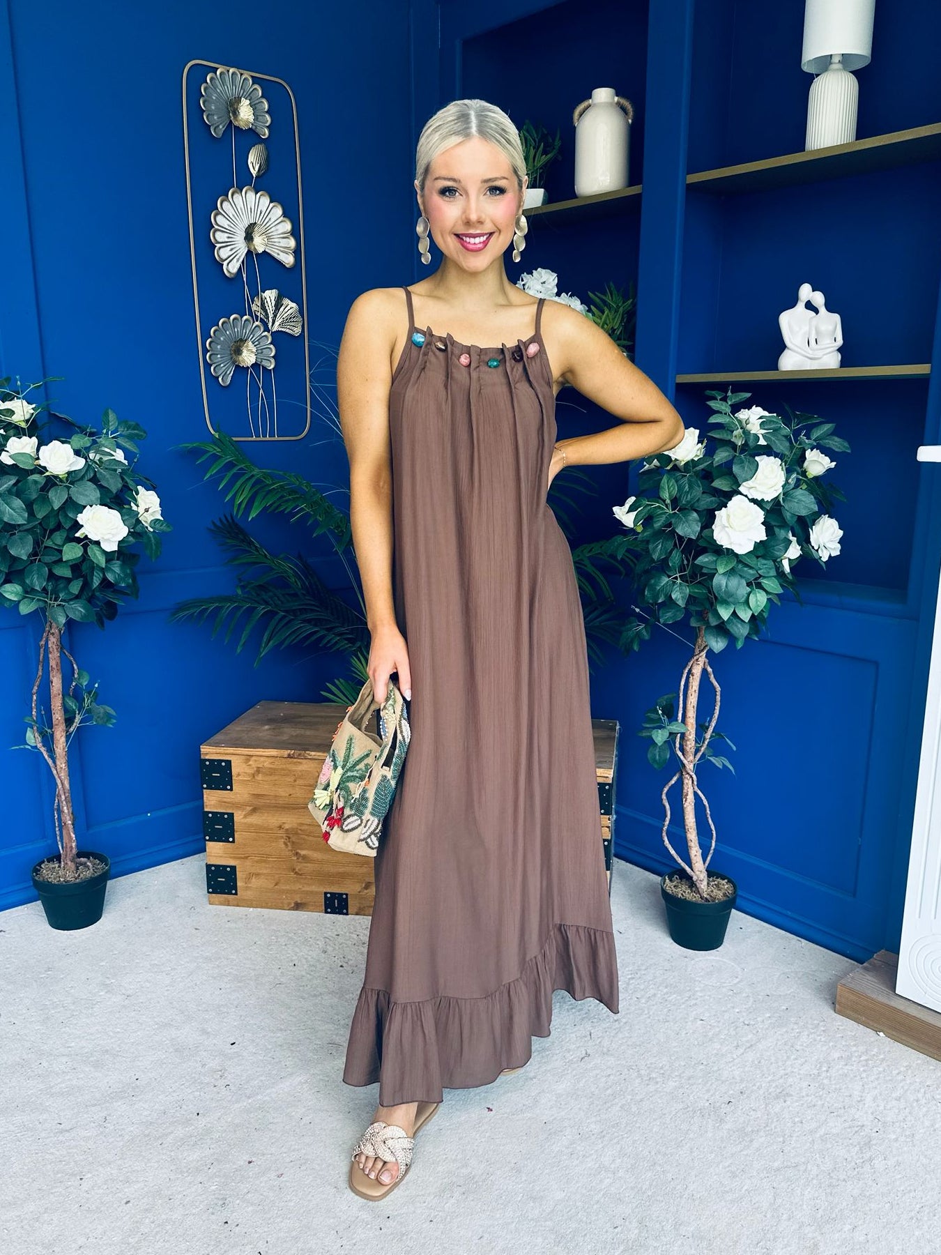 Ashley Beaded Para Maxi Dress Dress Coco