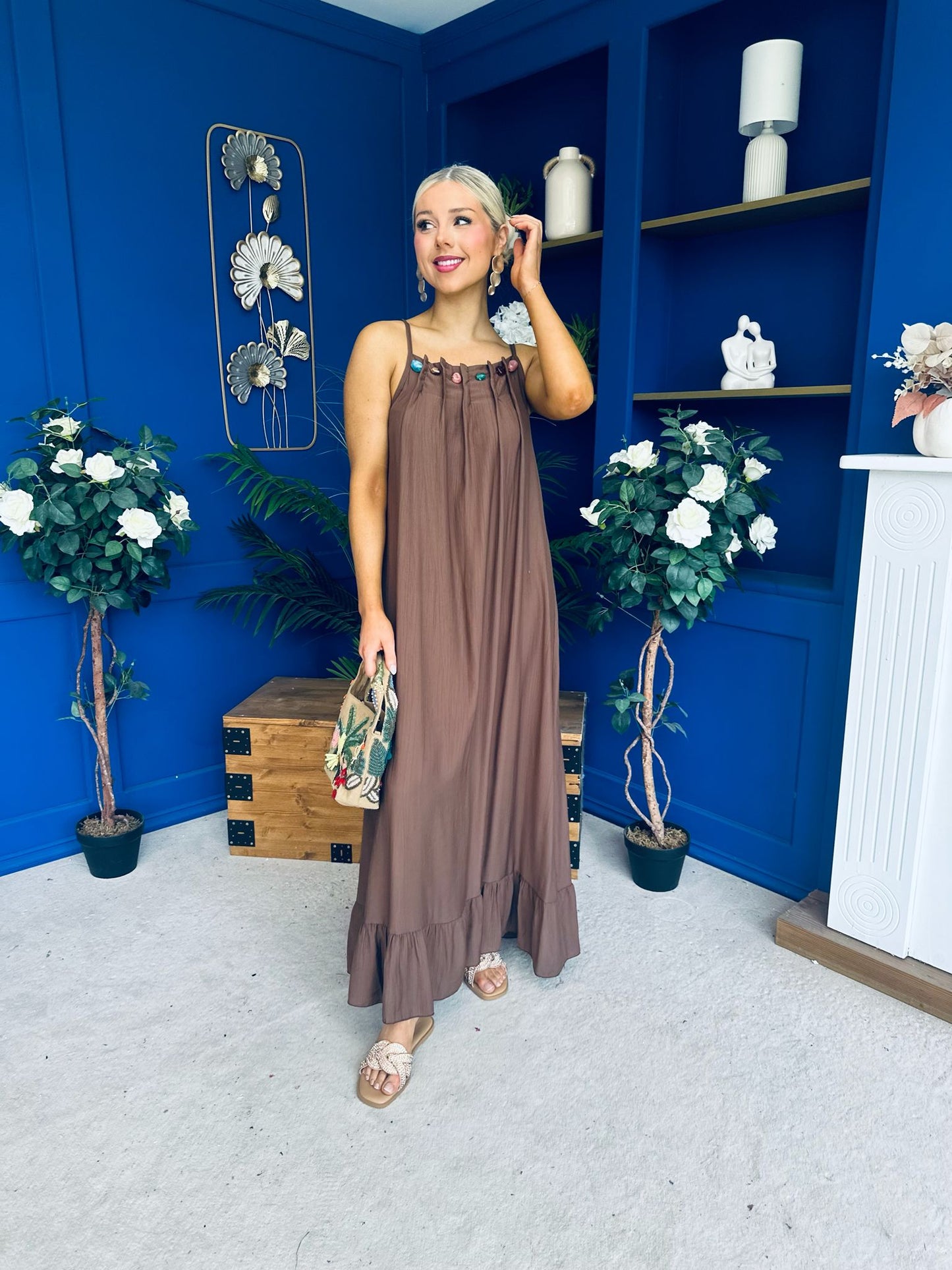 Ashley Beaded Para Maxi Dress Dress Coco