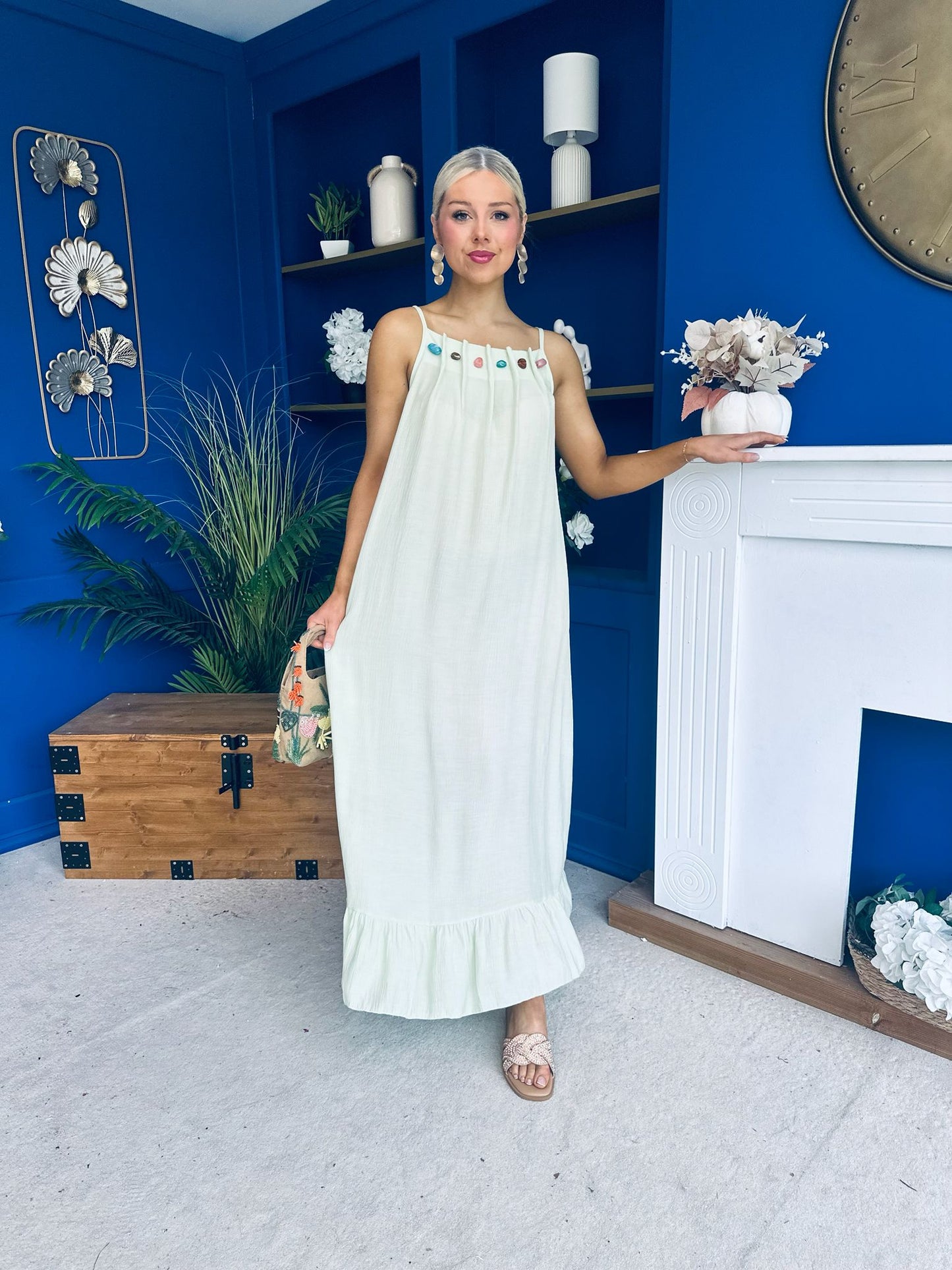 Ashley Beaded Para Maxi Dress Dress Mint