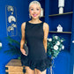 Anastasia Hem Detail Mini Dress Black