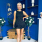 Anastasia Hem Detail Mini Dress Black